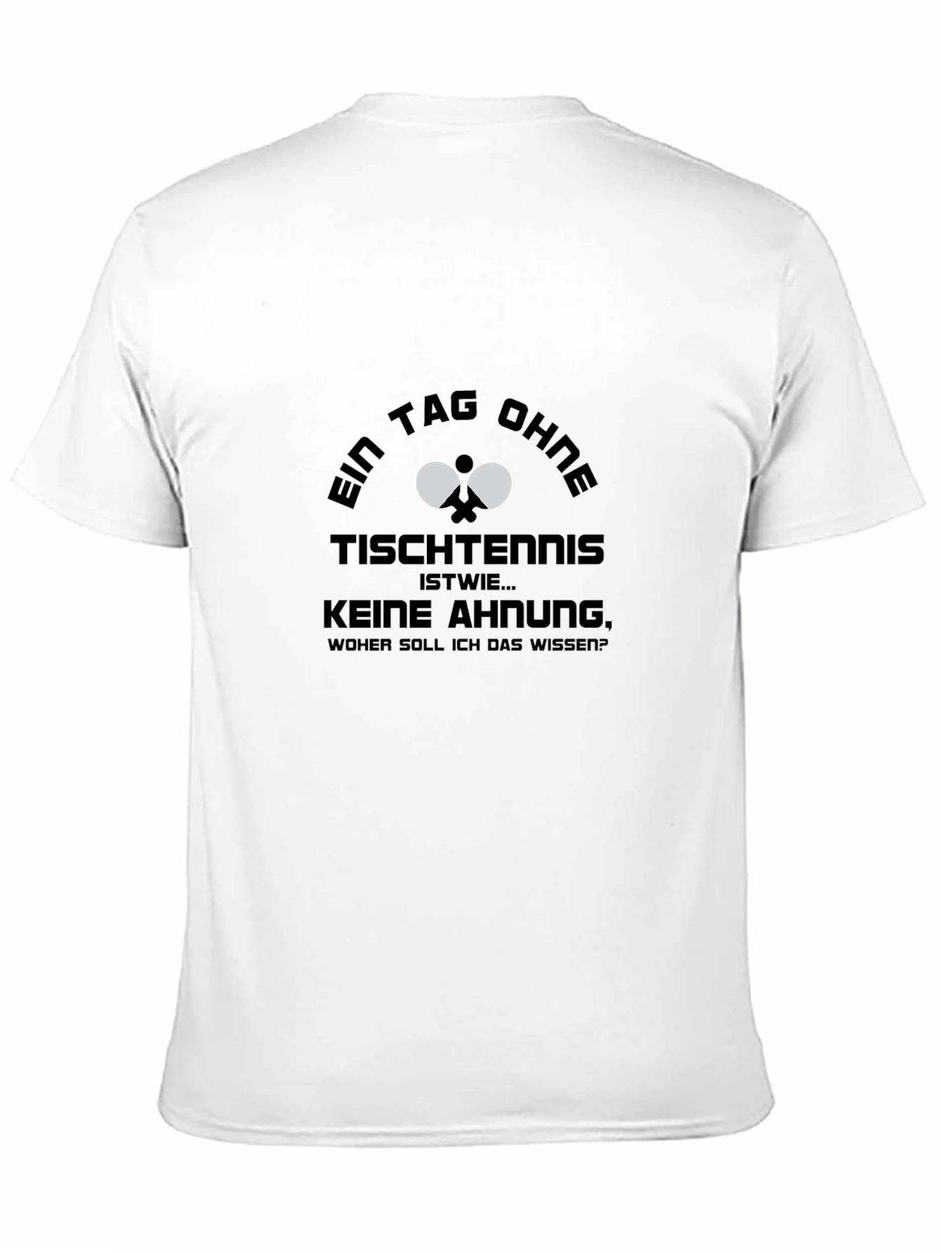Camiseta Negra de Tenis de Mesa - Diseño Único