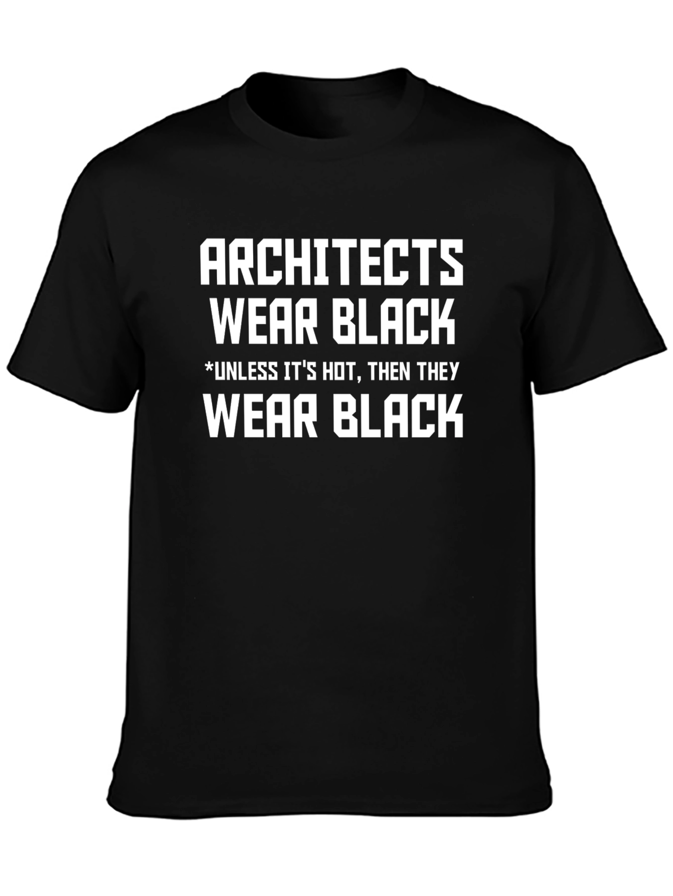 Camiseta Negra con Humor para Arquitectos