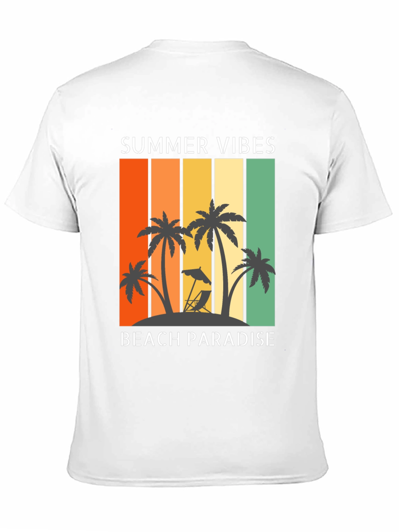 Camiseta Hombre Summer Vibes Beach Paradise Algodón