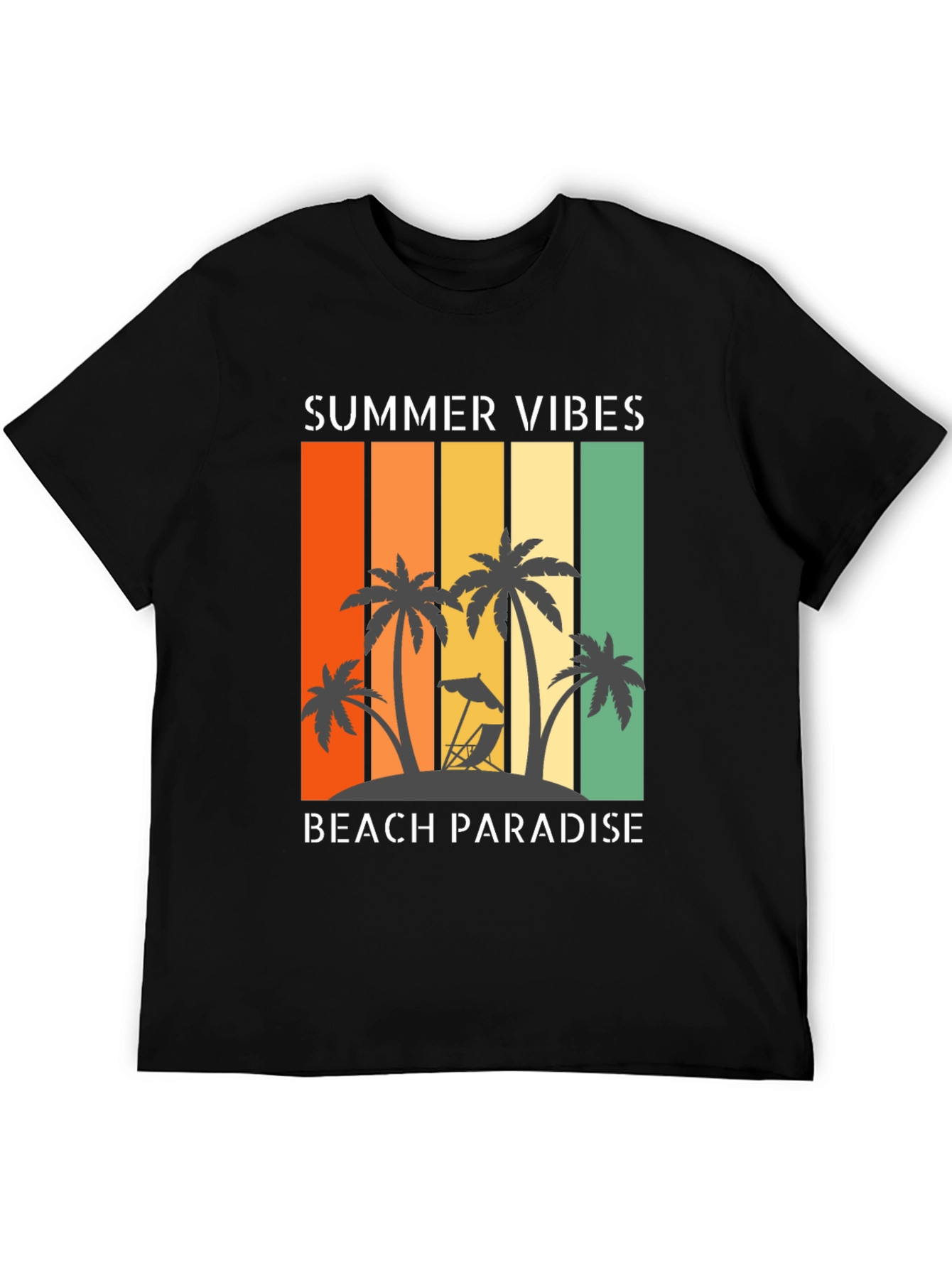Camiseta Hombre Summer Vibes Beach Paradise Algodón