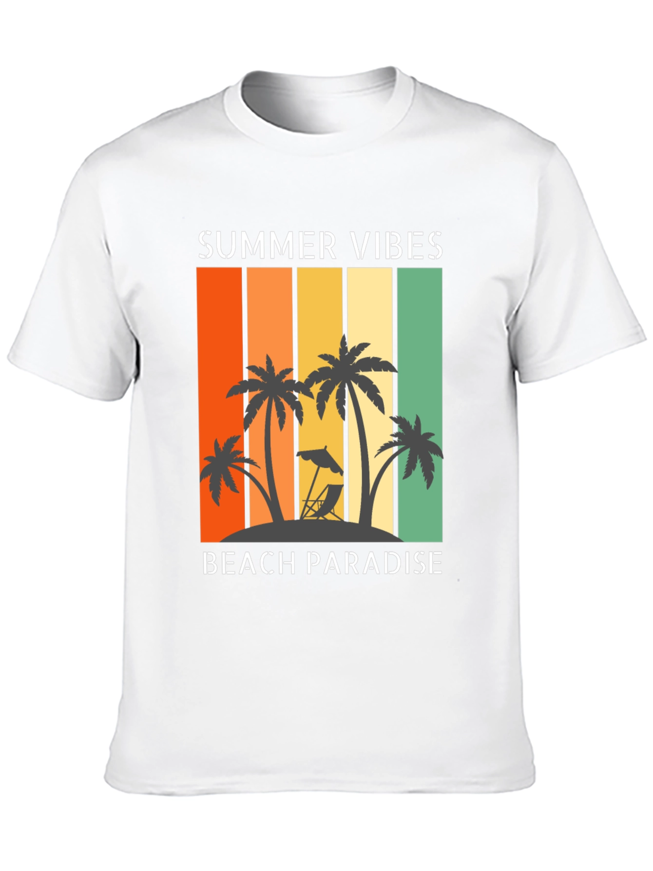 Camiseta Hombre Summer Vibes Beach Paradise Algodón
