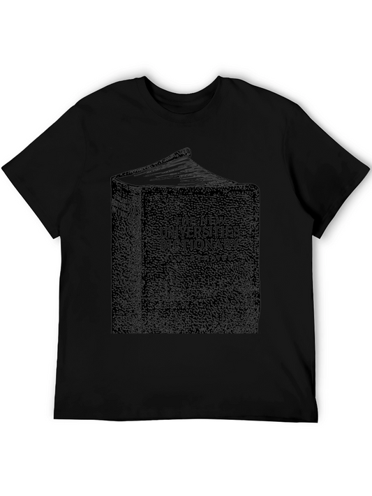 Camiseta Negra Diccionario Universidades Ilustrado
