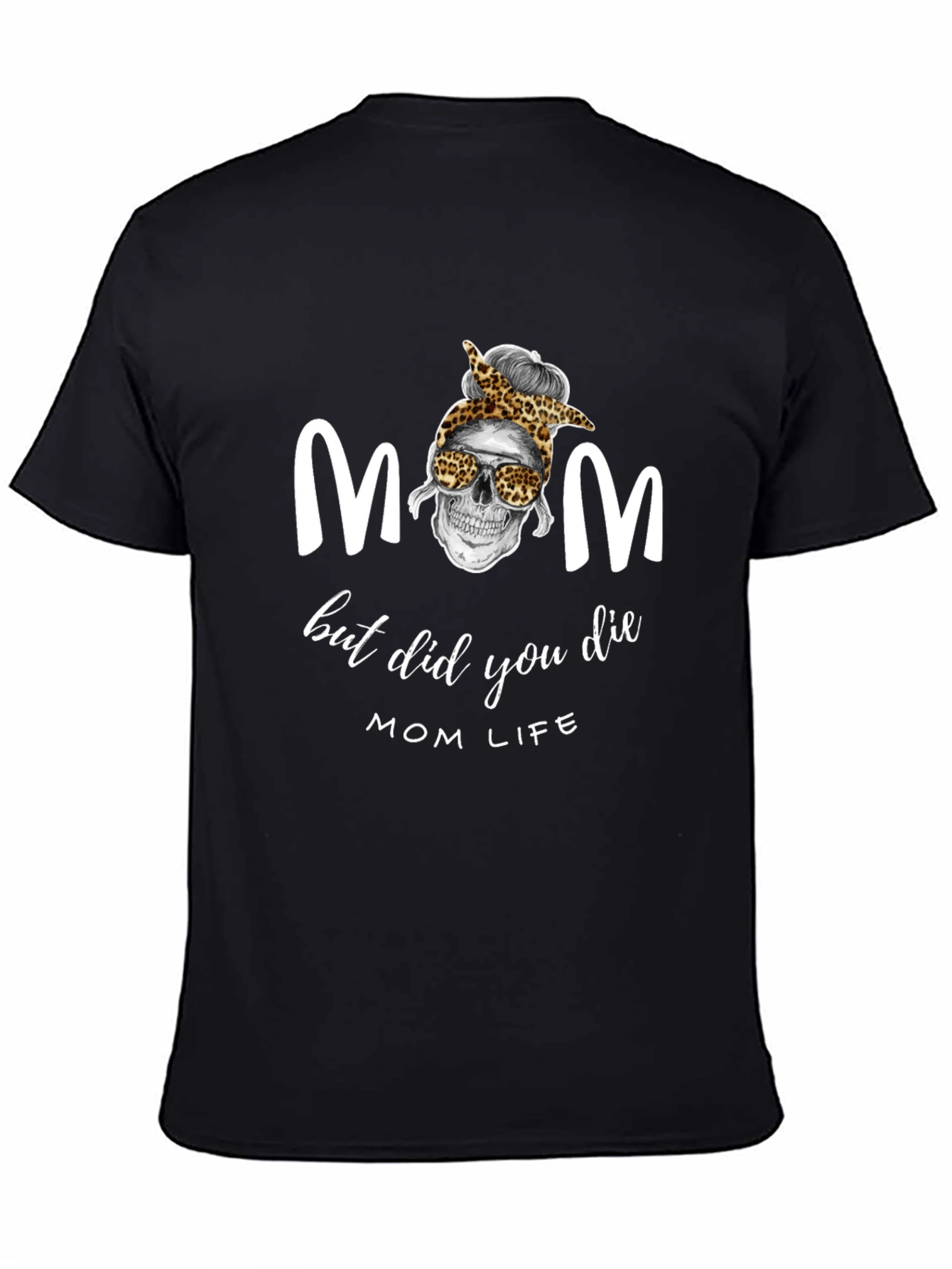 Camiseta Negra de Hombre con Diseño Mom Life