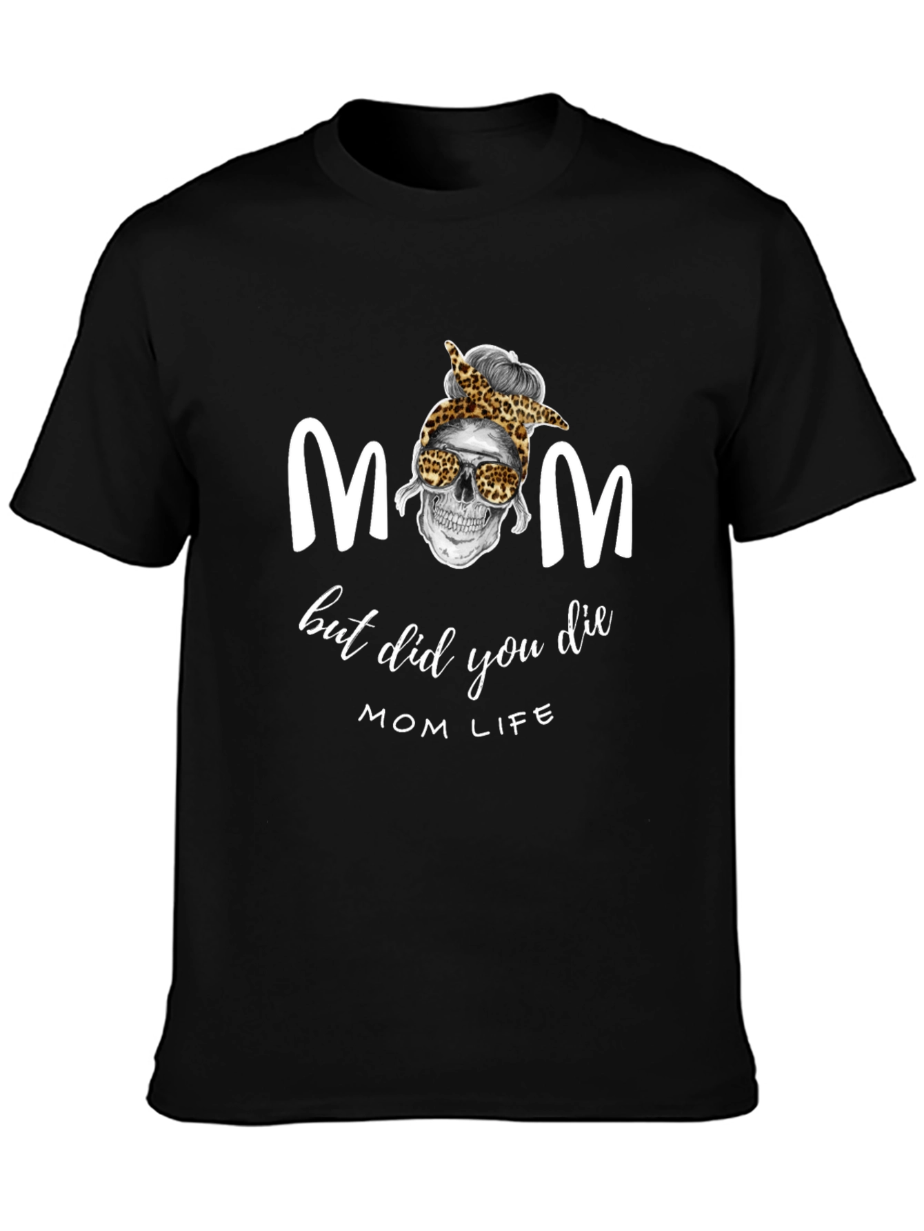 Camiseta Negra de Hombre con Diseño Mom Life