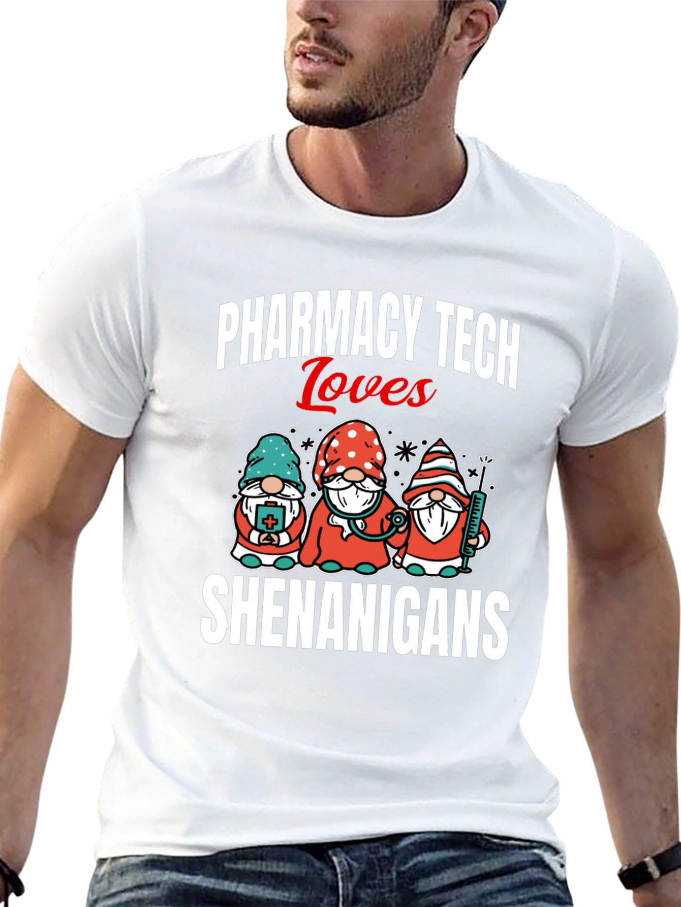 Camiseta Pharmacy Tech Loves Shenanigans