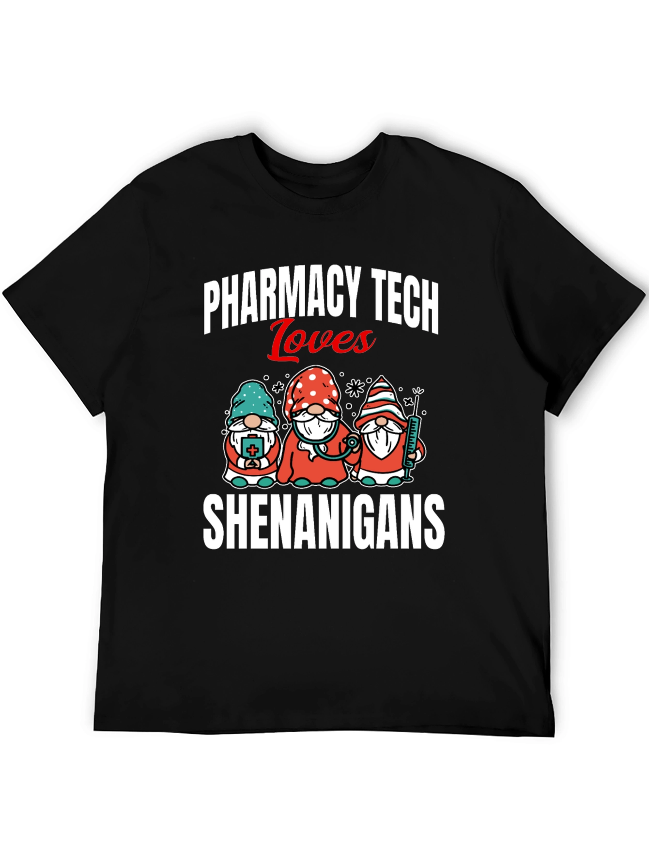 Camiseta Pharmacy Tech Loves Shenanigans