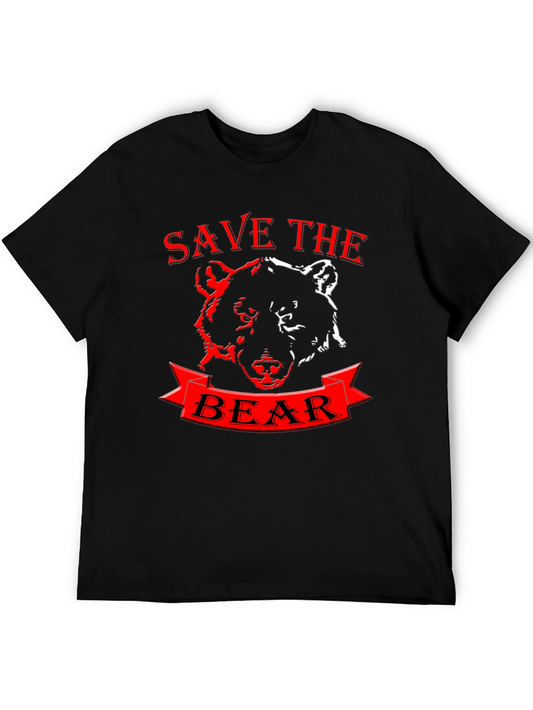 Camiseta Negra Save the Bear - Diseño Único