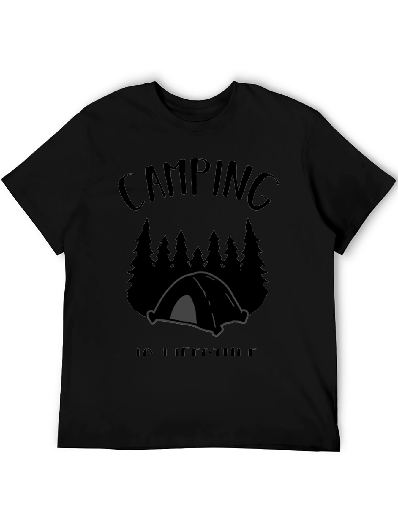 Camiseta Negra Camping is Lifestyle
