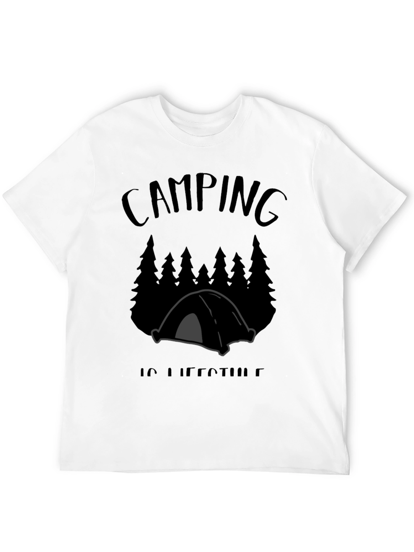 Camiseta Negra Camping is Lifestyle