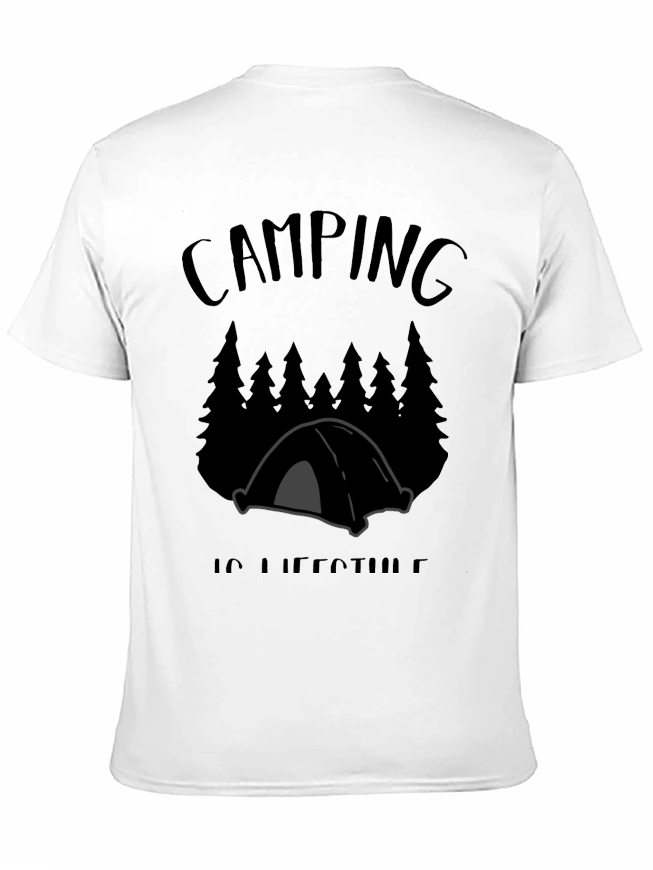 Camiseta Negra Camping is Lifestyle