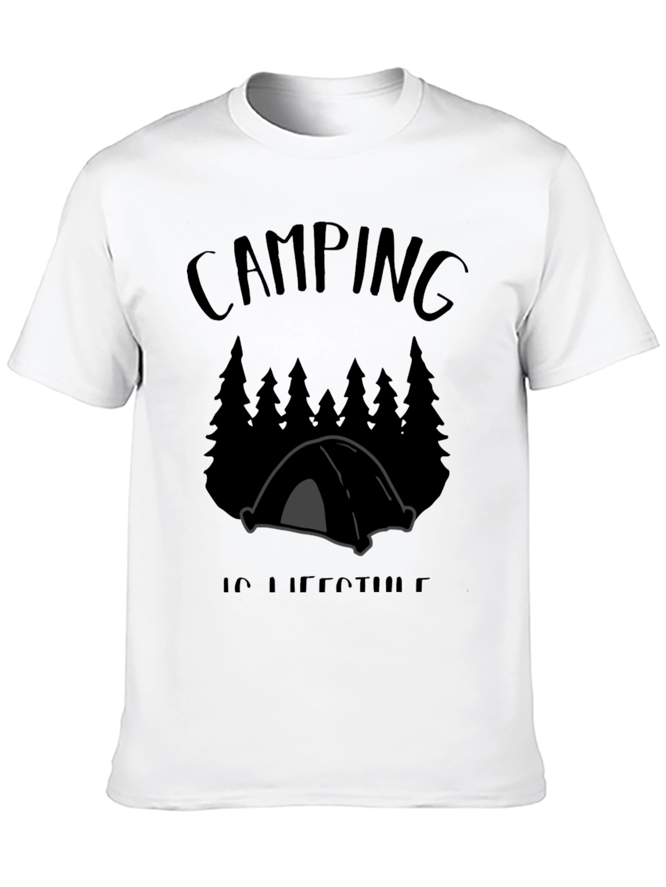 Camiseta Negra Camping is Lifestyle