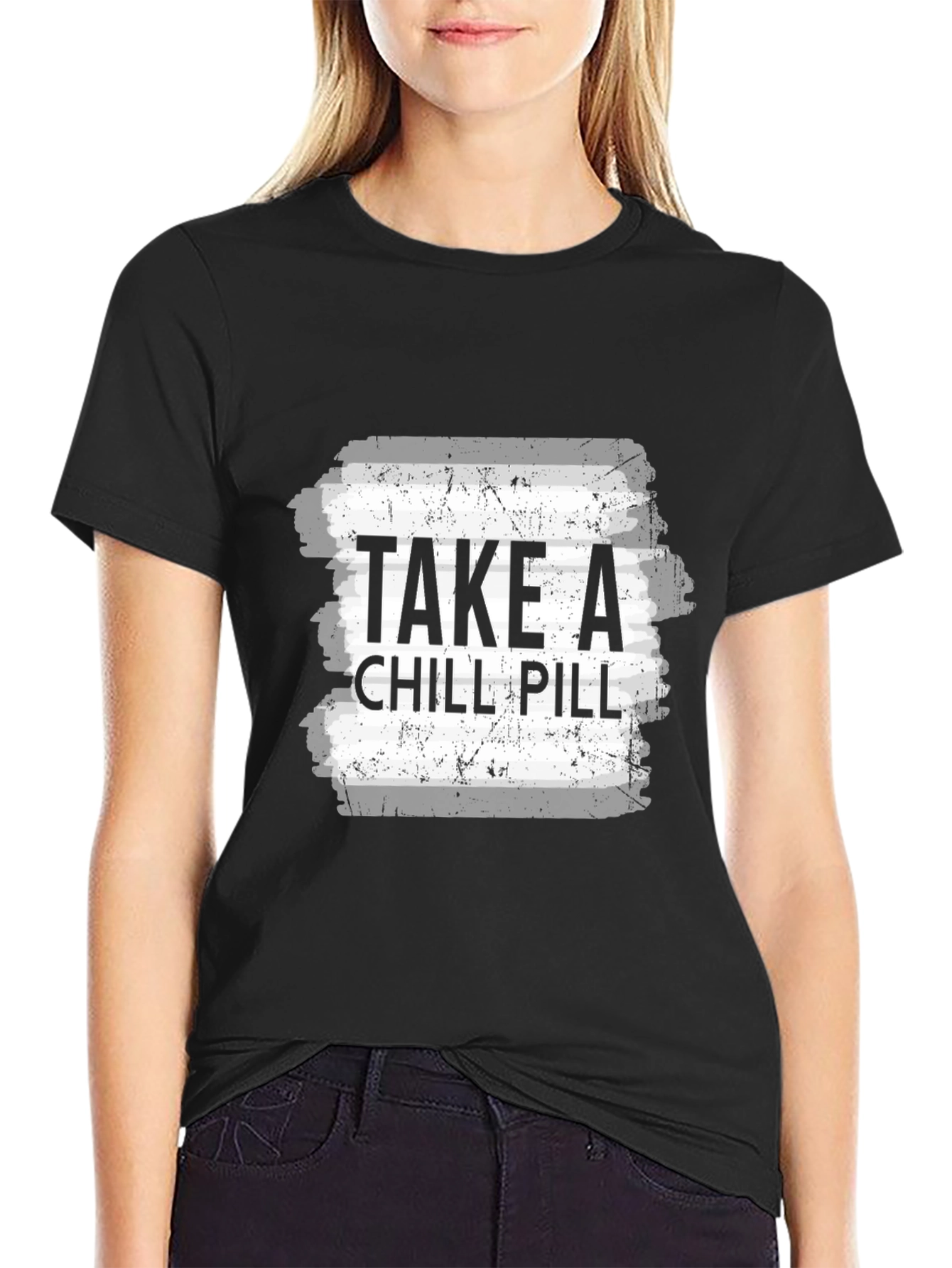 Camiseta Negra Take a Chill Pill para Hombre