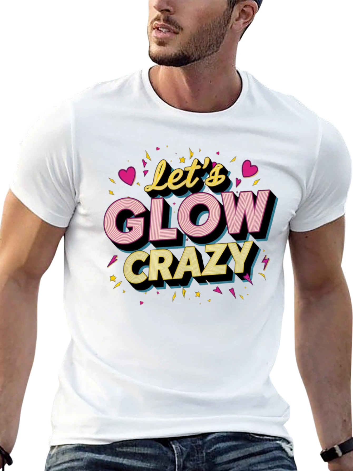 Camiseta Negra Lets Glow Crazy