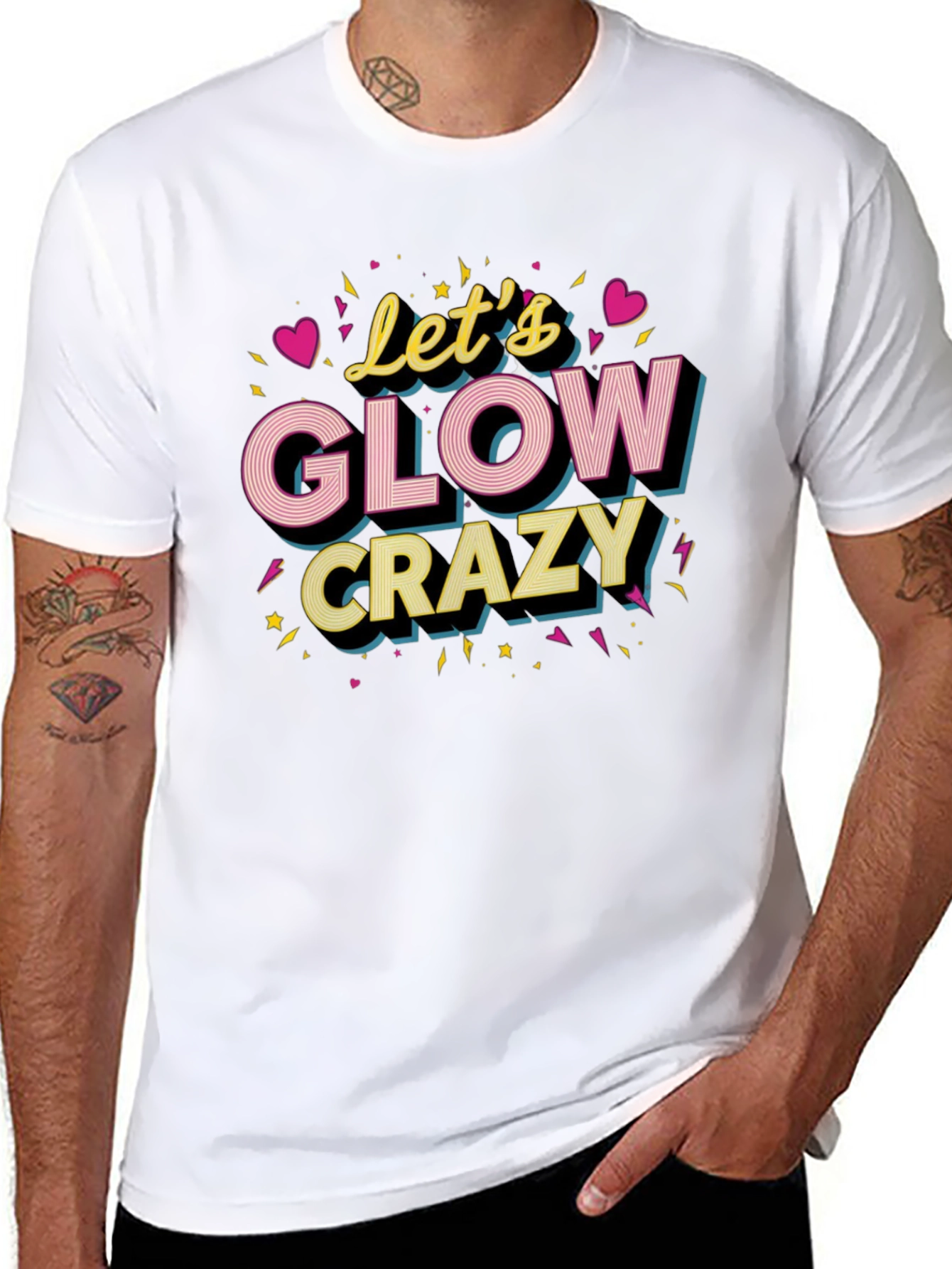 Camiseta Negra Lets Glow Crazy