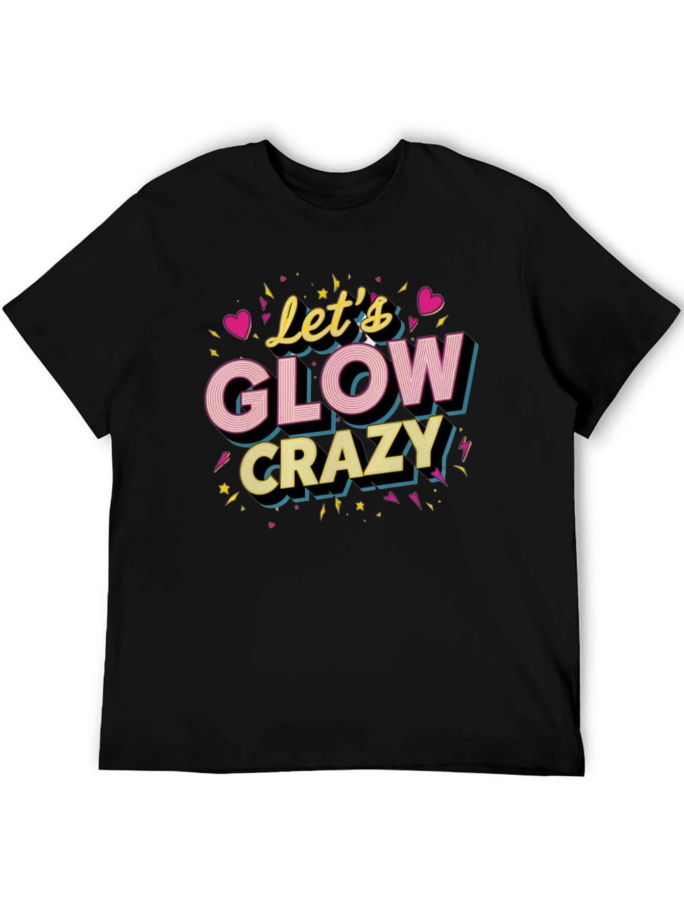 Camiseta Negra Lets Glow Crazy