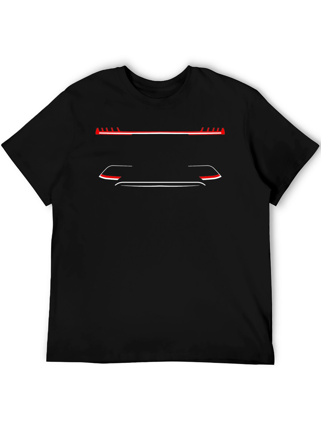 Camiseta Negra Diseño Coche Moderno