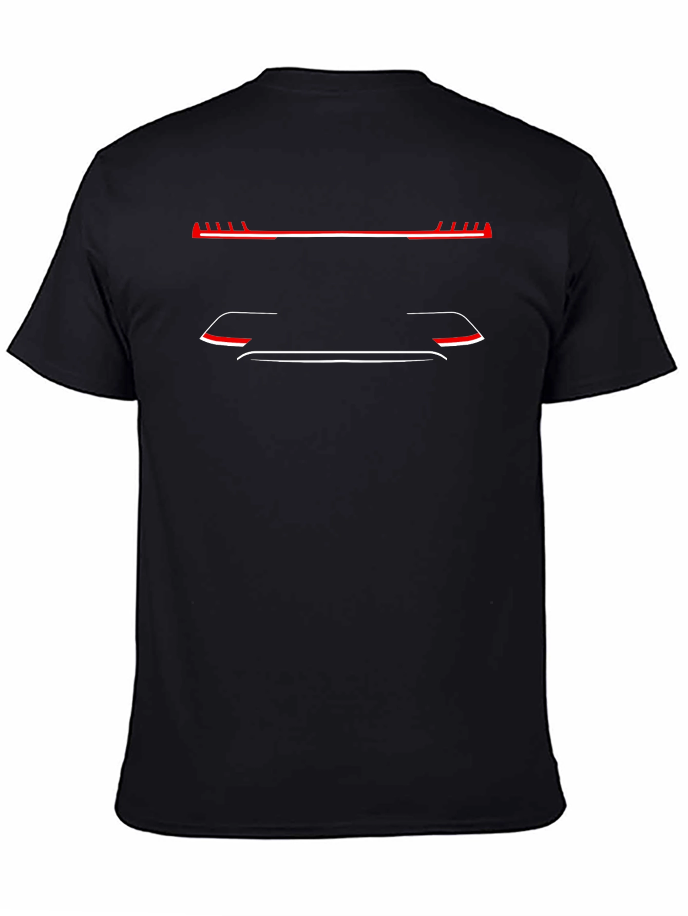 Camiseta Negra Diseño Coche Moderno