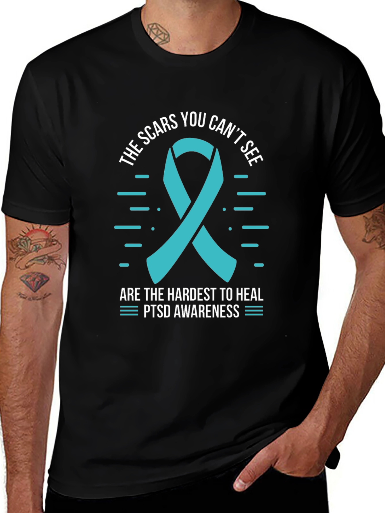 Camiseta Conciencia PTSD: Las Cicatrices Que No Se Ven