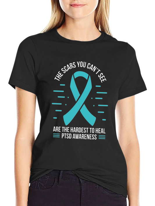 Camiseta Conciencia PTSD: Las Cicatrices Que No Se Ven
