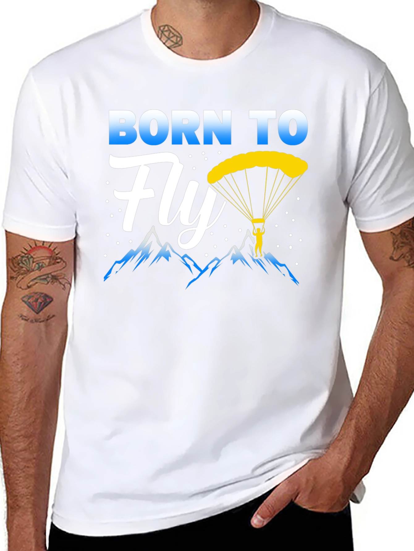 Camiseta Negra Nacido Para Volar