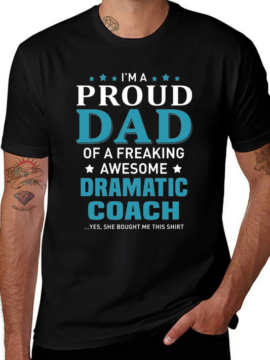 Camiseta Papá Orgulloso Entrenador Dramático