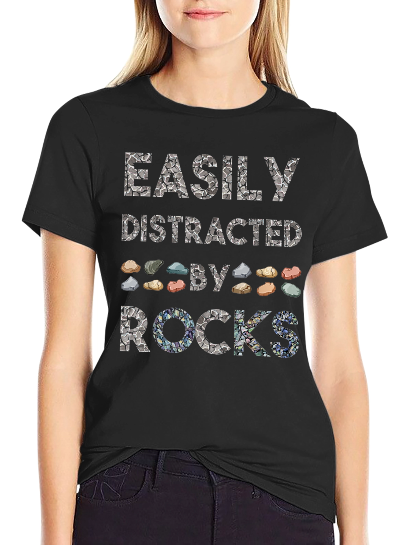 Camiseta Hombre Rocas Distraído Fácilmente