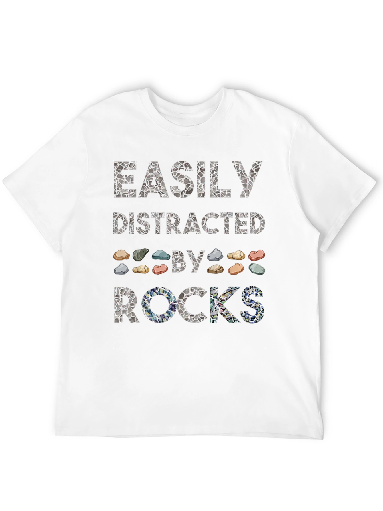 Camiseta Hombre Rocas Distraído Fácilmente
