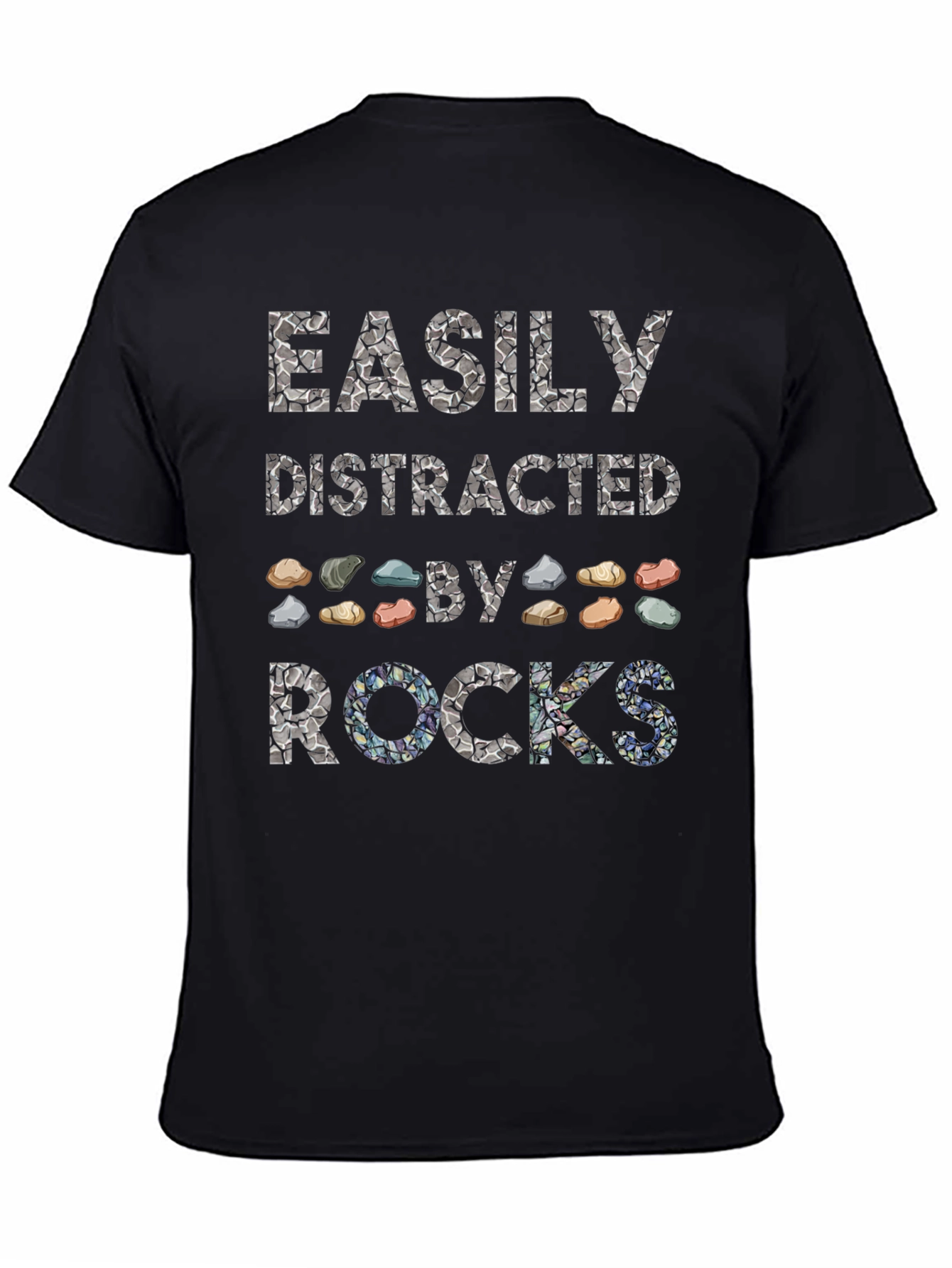 Camiseta Hombre Rocas Distraído Fácilmente