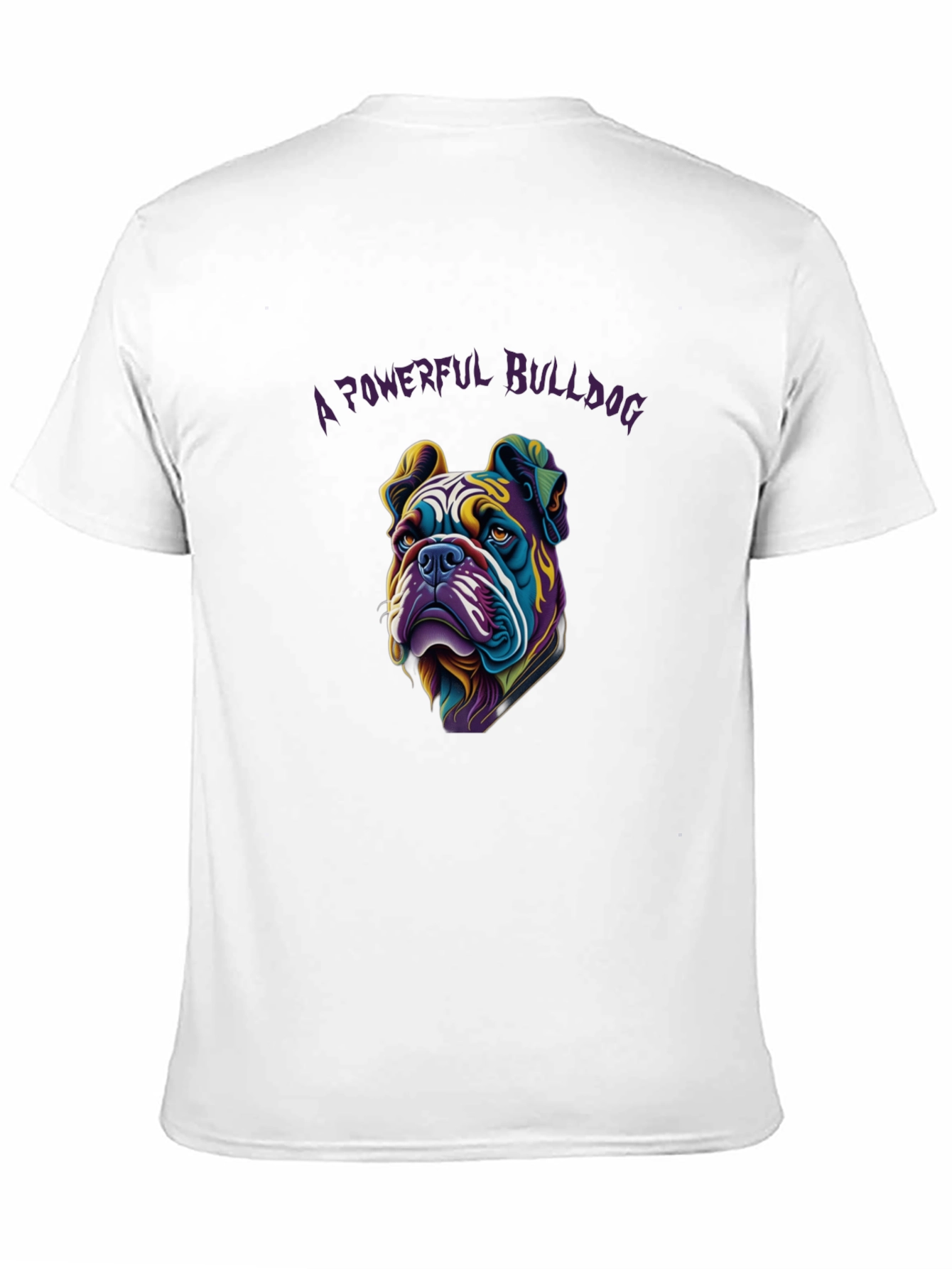 Camiseta Negra: Diseño Bulldog Poderoso