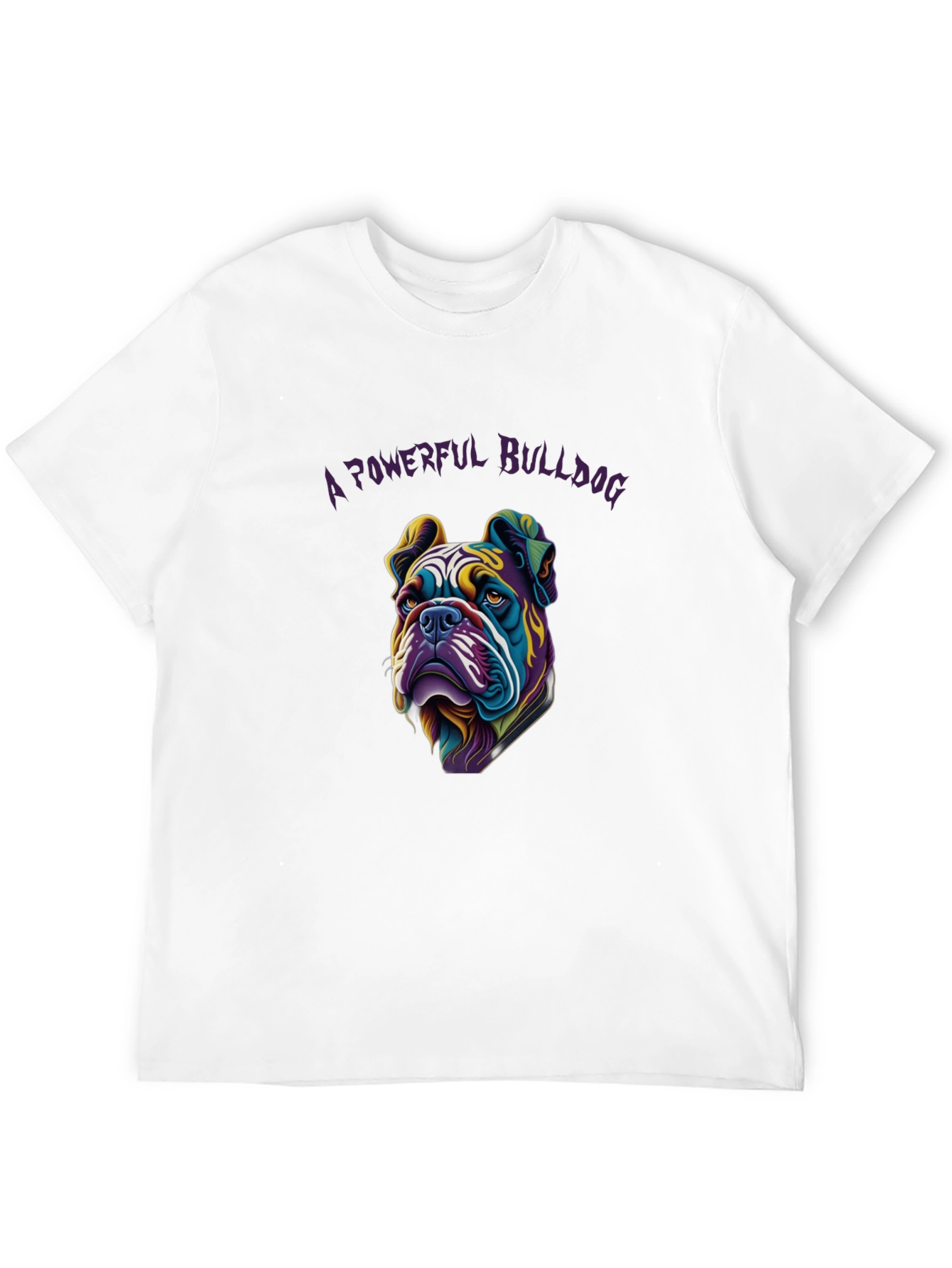 Camiseta Negra: Diseño Bulldog Poderoso