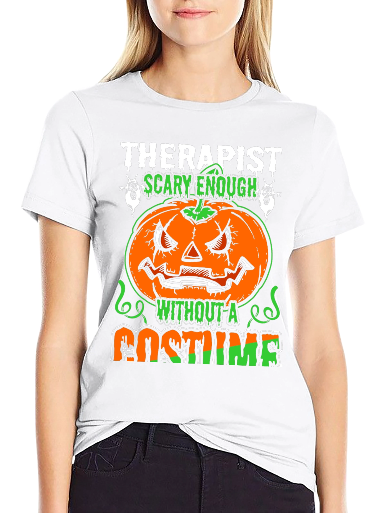 Camiseta Halloween Therapist Scary Enough