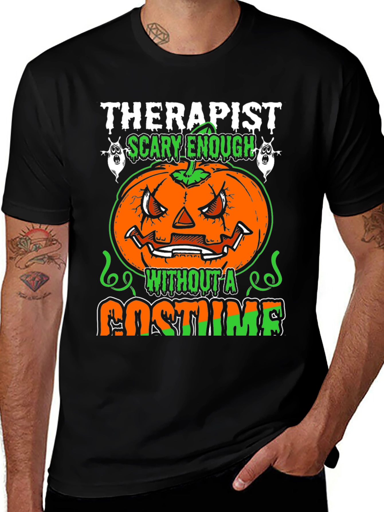 Camiseta Halloween Therapist Scary Enough
