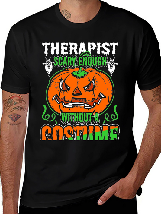 Camiseta Halloween Therapist Scary Enough