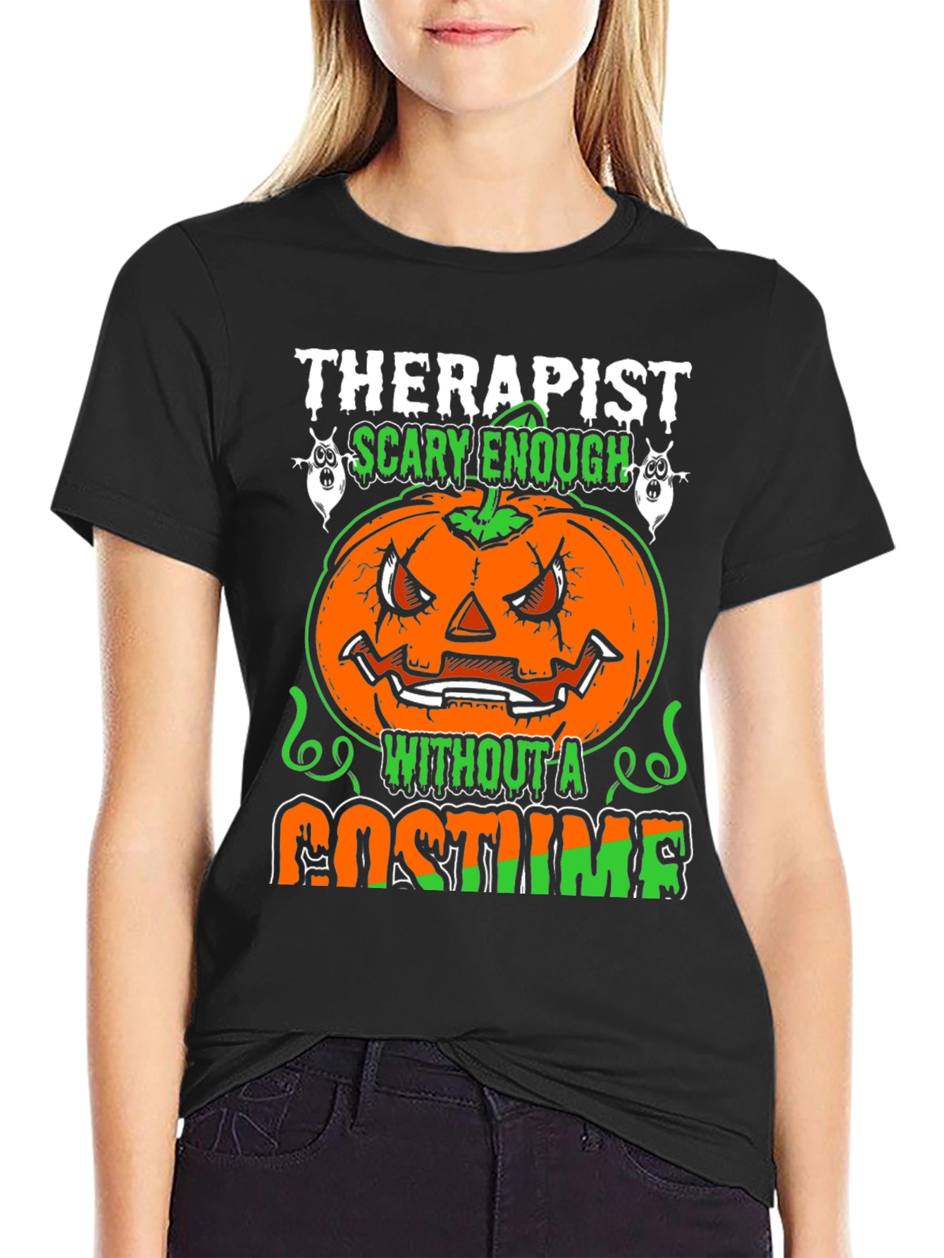 Camiseta Halloween Therapist Scary Enough