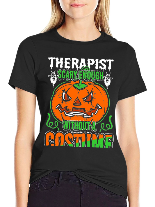 Camiseta Halloween Therapist Scary Enough