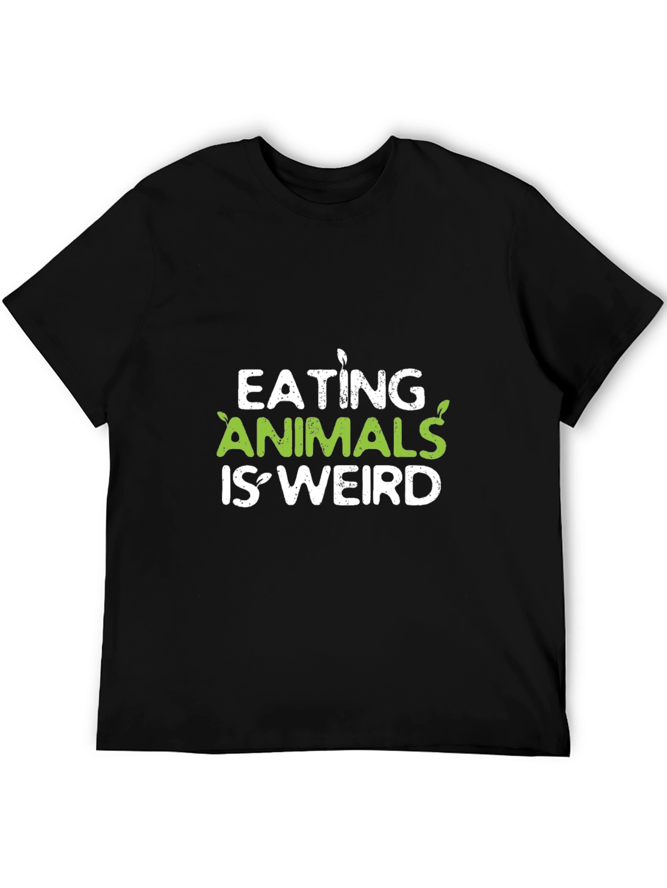 Camiseta Negra Vegana - Eating Animals Is Weird
