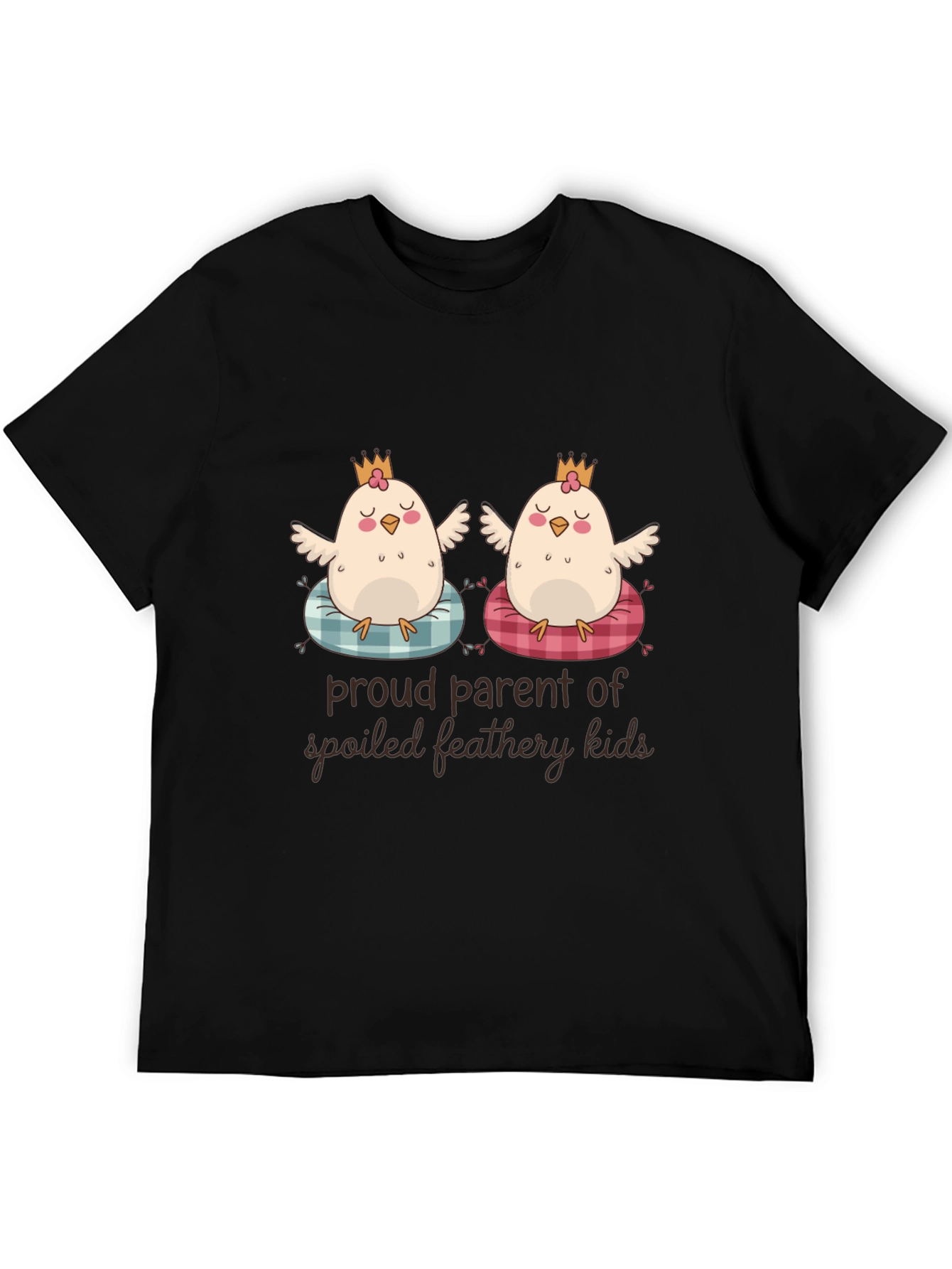 Camiseta Negra Orgulloso Padre de Niños Plumíferos