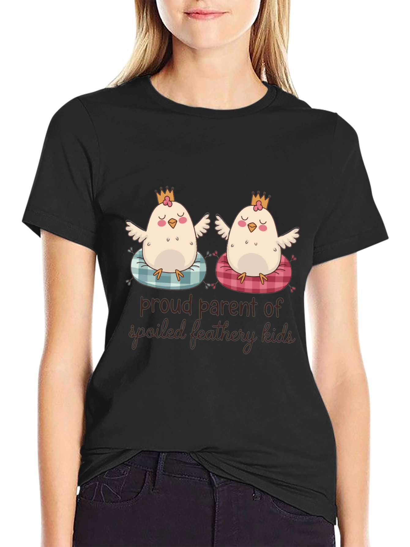 Camiseta Negra Orgulloso Padre de Niños Plumíferos