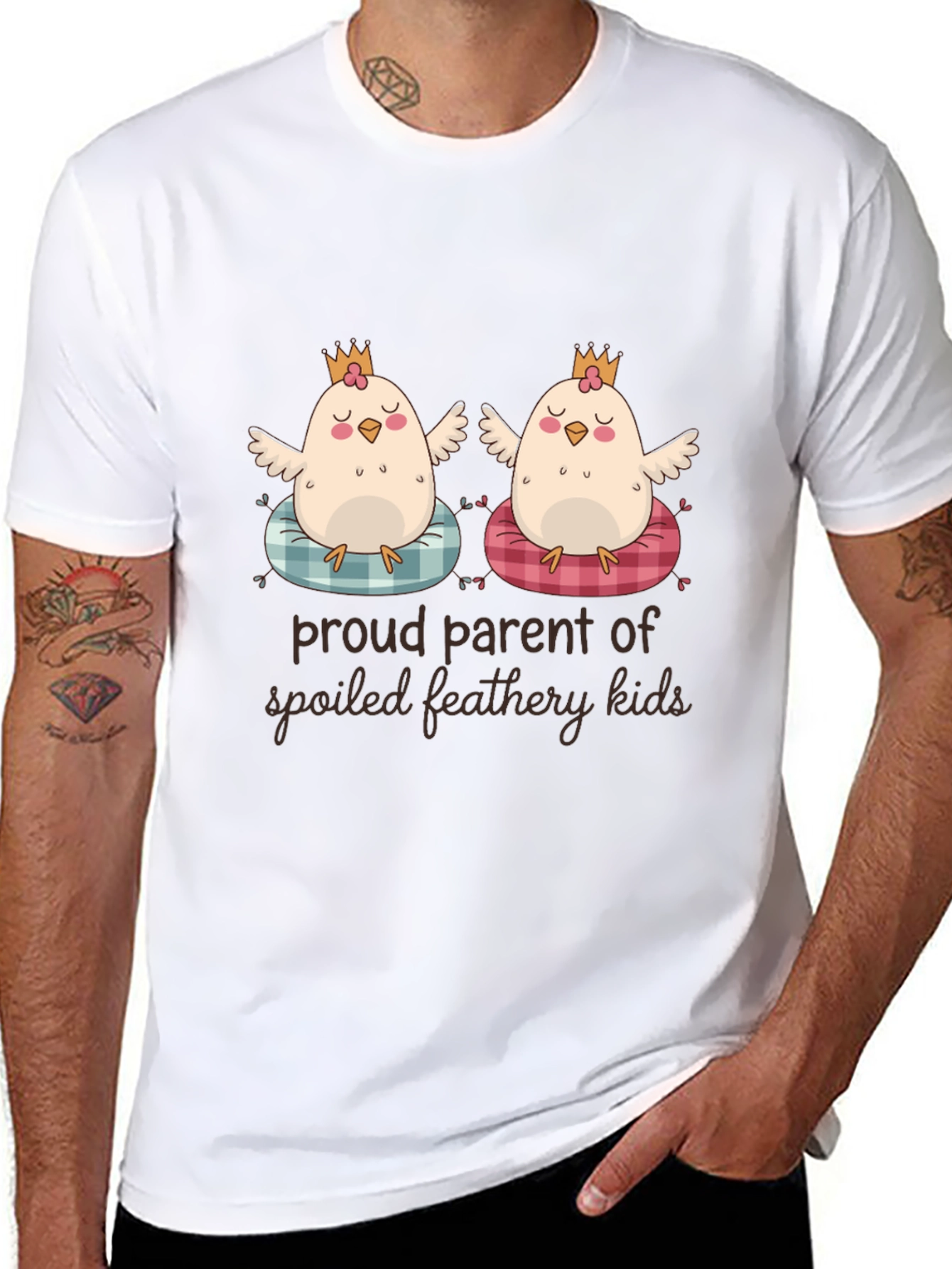 Camiseta Negra Orgulloso Padre de Niños Plumíferos