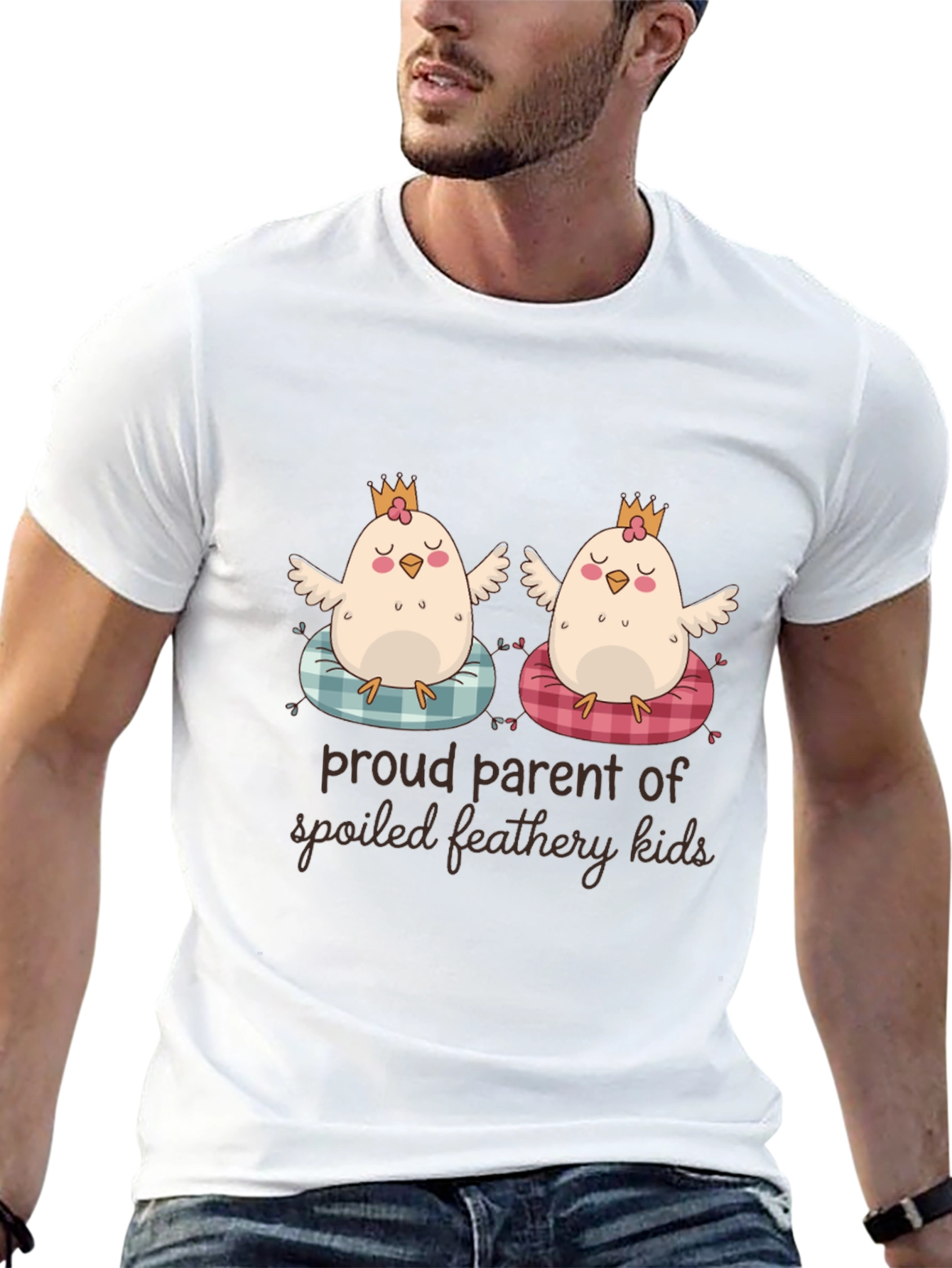 Camiseta Negra Orgulloso Padre de Niños Plumíferos
