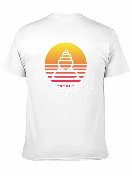 Camiseta Negra Overthinking Major Diseño Original