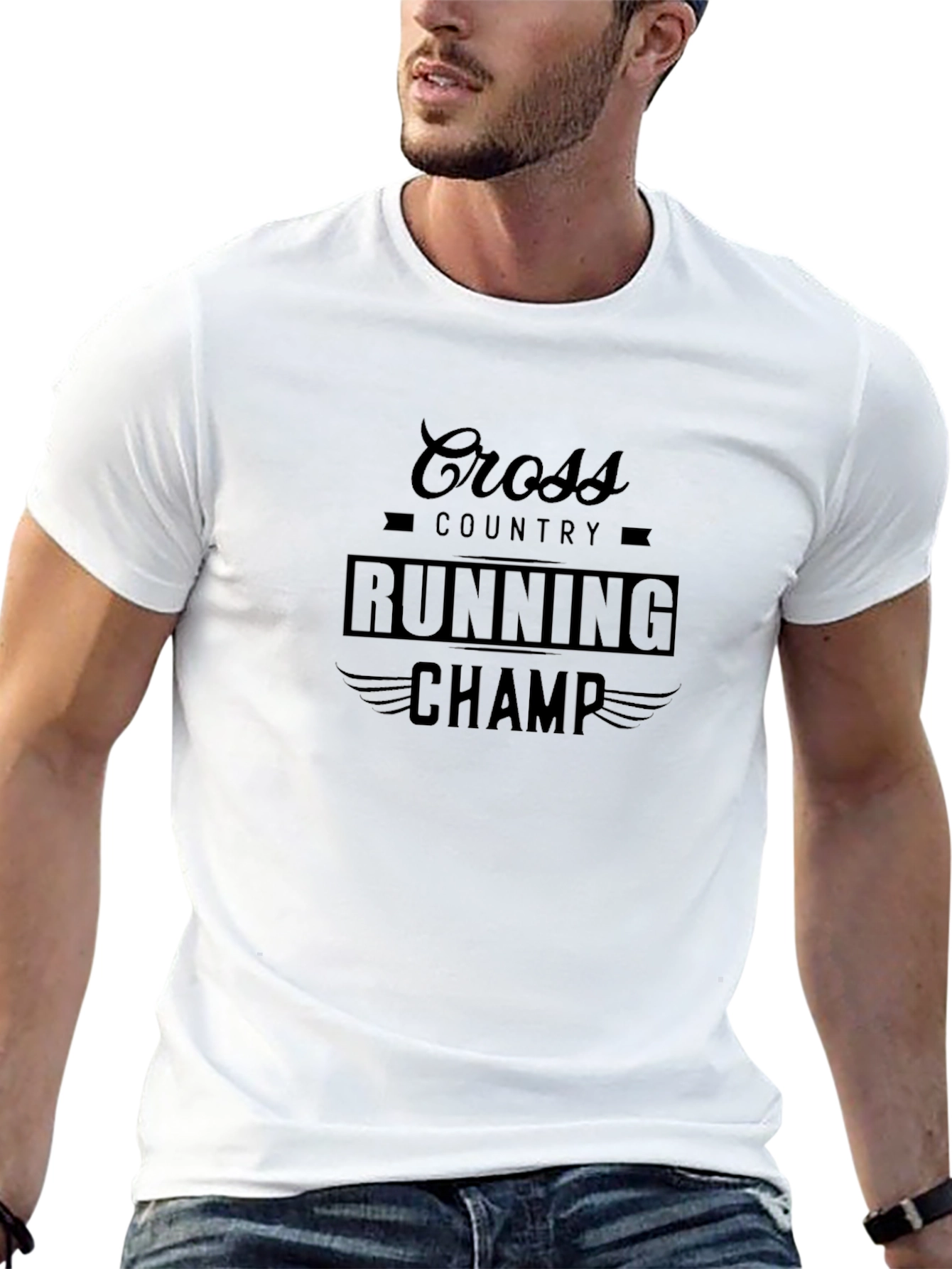 Camiseta Negra Cross Country Running Champ