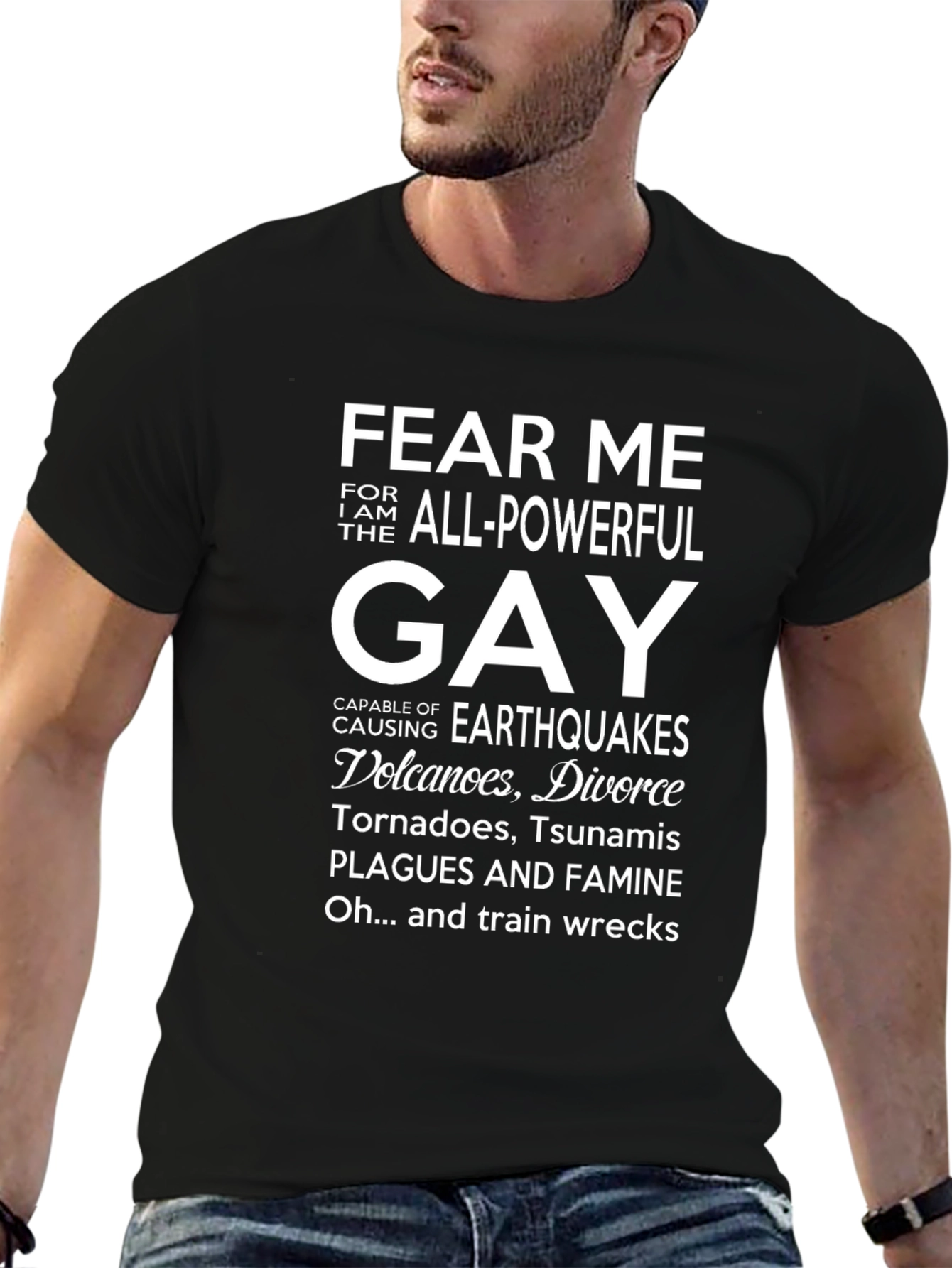 Camiseta Negra con Diseño Gráfico Fear Me