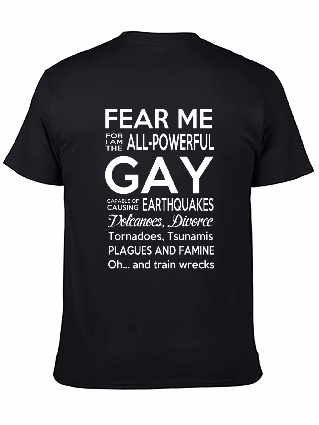Camiseta Negra con Diseño Gráfico Fear Me