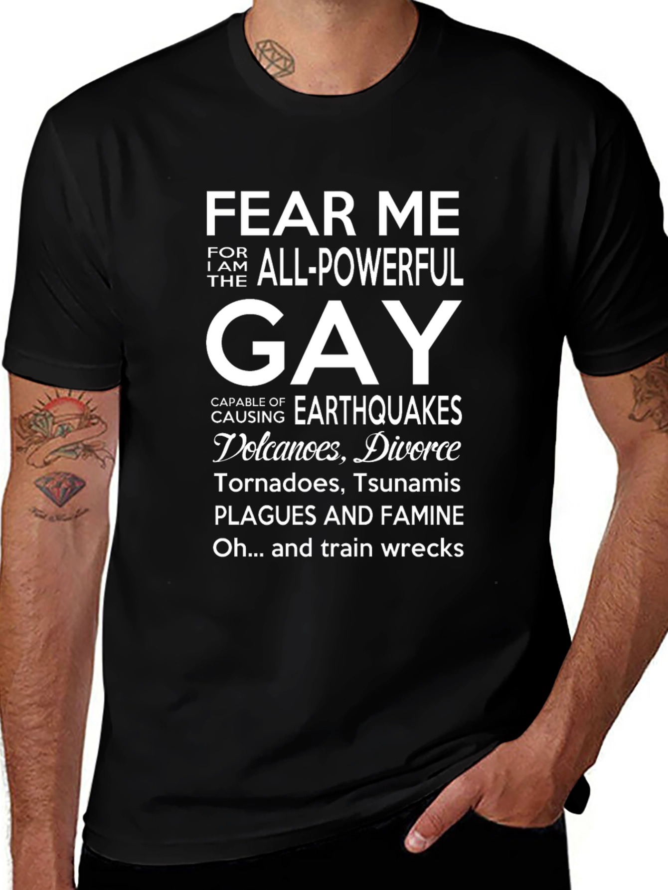 Camiseta Negra con Diseño Gráfico Fear Me