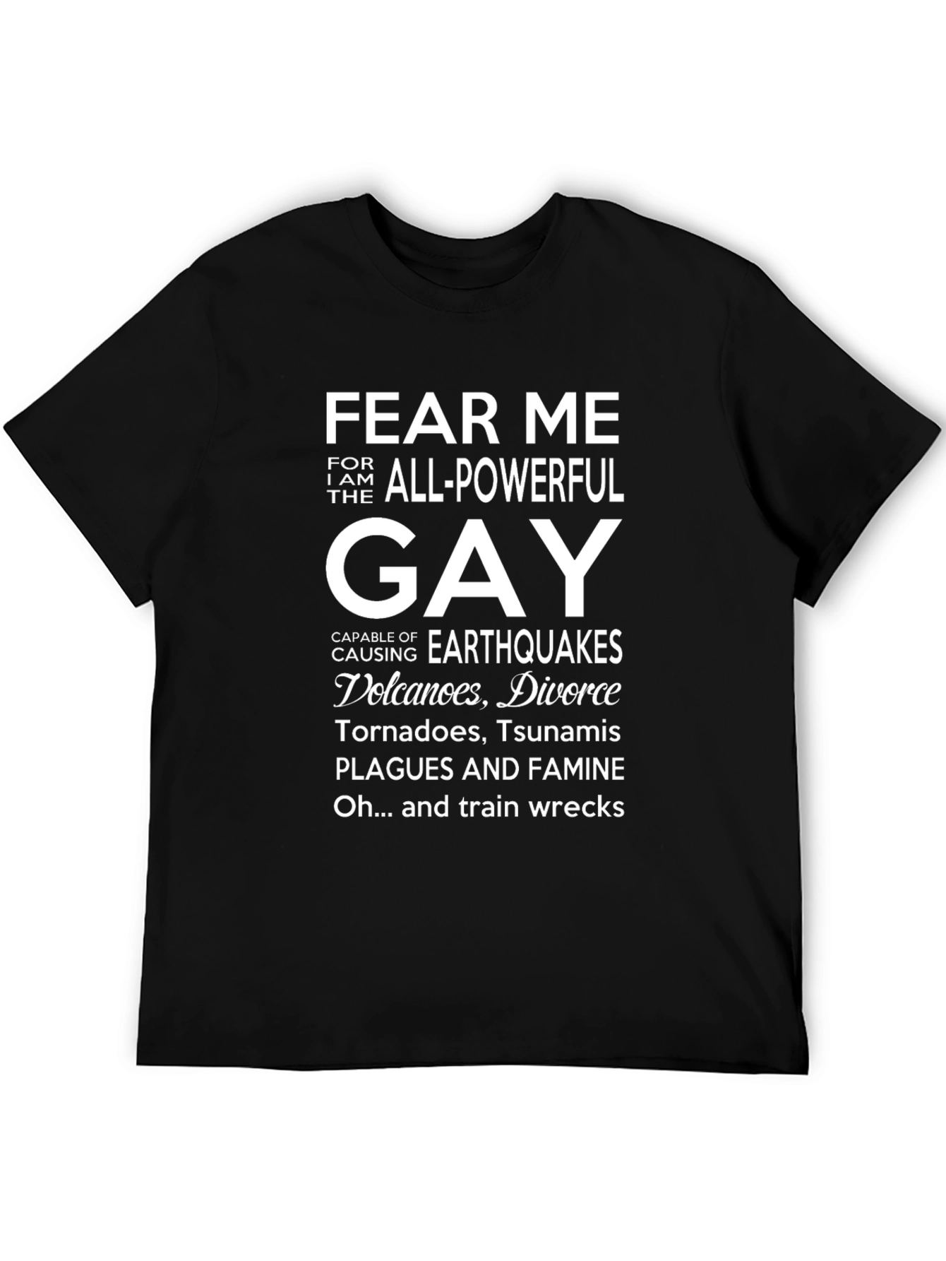 Camiseta Negra con Diseño Gráfico Fear Me