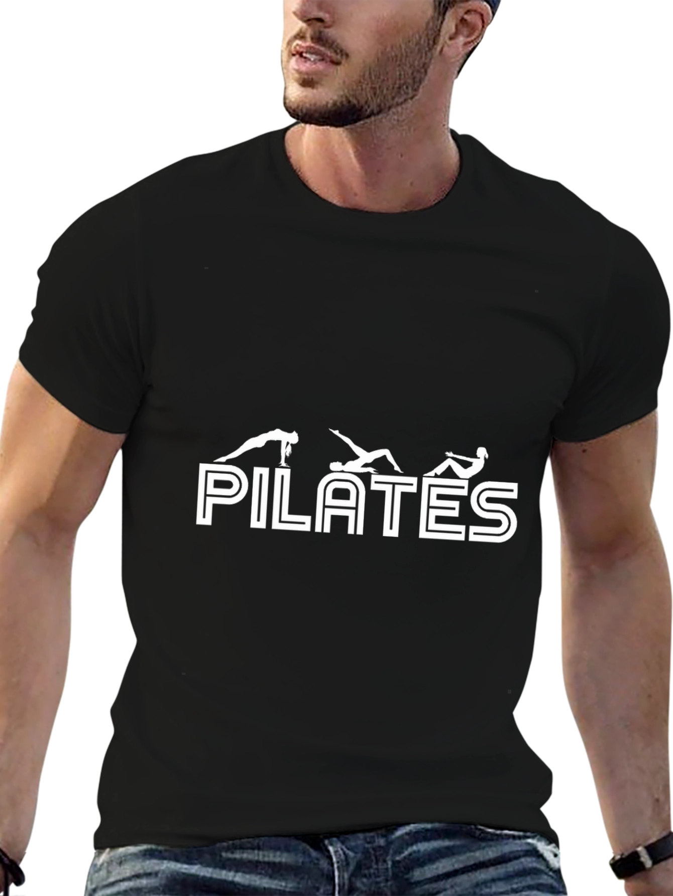 Camiseta Negra Pilates - Diseño Único