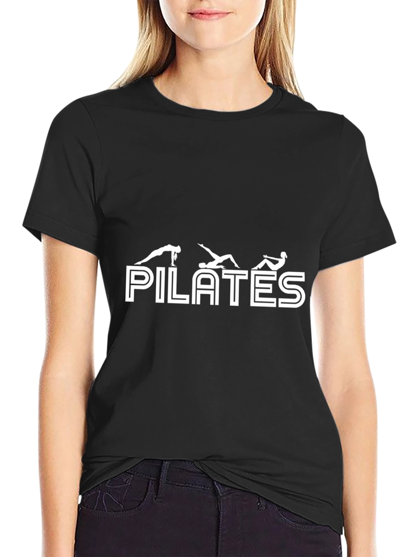 Camiseta Negra Pilates - Diseño Único