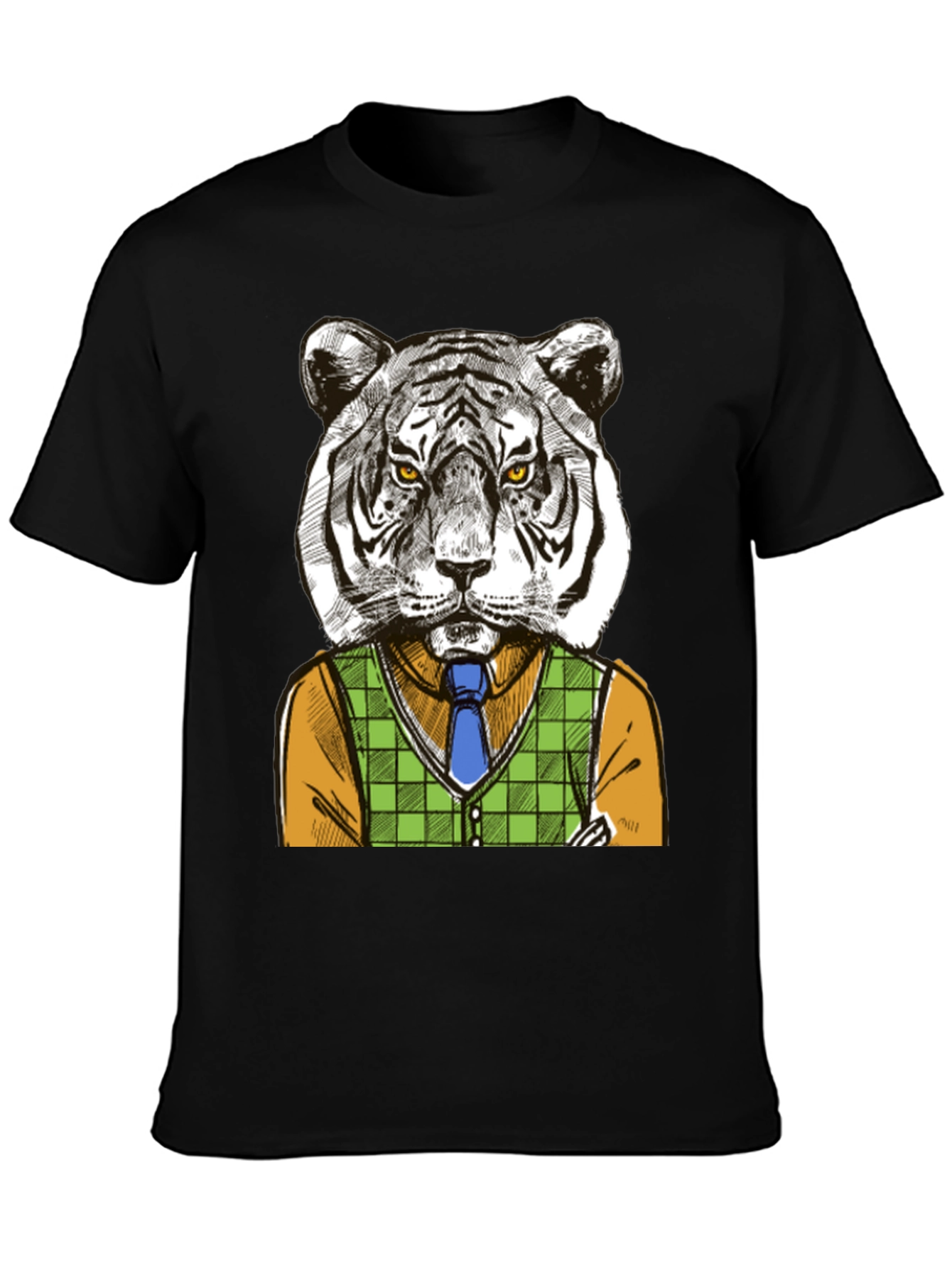 Camiseta Negra Tigre Elegante