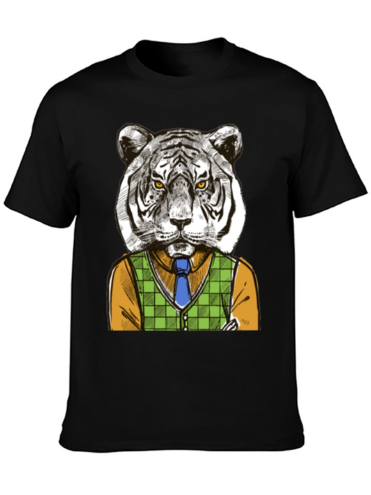 Camiseta Negra Tigre Elegante